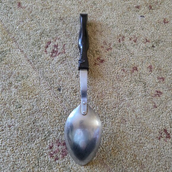 Vintage Cutco Serving Spoon #1712 Brown Swirl Handle Made USA Stainless Steel - Picture 6 of 7